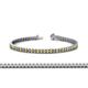 1 - Abril 2.00 mm Yellow Sapphire and Lab Grown Diamond Eternity Tennis Bracelet 
