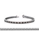 1 - Abril 2.00 mm Smoky Quartz and Lab Grown Diamond Eternity Tennis Bracelet 