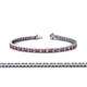 1 - Abril 2.00 mm Rhodolite Garnet and Lab Grown Diamond Eternity Tennis Bracelet 