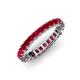 4 - Allie 3.00 mm Princess Cut Ruby Eternity Band 
