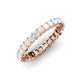 4 - Allie 3.00 mm Princess Cut White Sapphire Eternity Band 