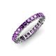 4 - Allie 3.00 mm Princess Cut Amethyst Eternity Band 