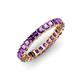 4 - Allie 3.00 mm Princess Cut Amethyst Eternity Band 
