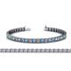 1 - Nancie 3.30 mm Blue Topaz and Lab Grown Diamond Eternity Tennis Bracelet 