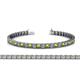 1 - Nancie 3.30 mm Peridot and Lab Grown Diamond Eternity Tennis Bracelet 