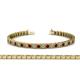 1 - Nancie 3.30 mm Red Garnet and Lab Grown Diamond Eternity Tennis Bracelet 