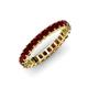 4 - Allie 3.00 mm Princess Cut Red Garnet Eternity Band 