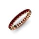 4 - Allie 3.00 mm Princess Cut Red Garnet Eternity Band 