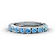 1 - Gracie 3.00 mm Round Blue Topaz Eternity Band 