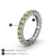 4 - Gracie 3.00 mm Round Peridot Eternity Band 