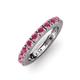 3 - Gracie 3.00 mm Round Rhodolite Garnet Eternity Band 