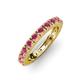 3 - Gracie 3.00 mm Round Rhodolite Garnet Eternity Band 
