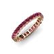4 - Allie 3.00 mm Princess Cut Rhodolite Garnet Eternity Band 