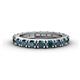 1 - Gracie 3.00 mm Round Blue Diamond Eternity Band 