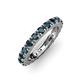 3 - Gracie 3.00 mm Round Blue Diamond Eternity Band 