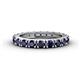 1 - Gracie 3.00 mm Round Blue Sapphire Eternity Band 