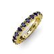 3 - Gracie 3.00 mm Round Blue Sapphire Eternity Band 