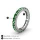 4 - Gracie 3.00 mm Round Green Garnet Eternity Band 