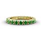 1 - Gracie 3.00 mm Round Green Garnet Eternity Band 