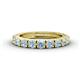 1 - Gracie 3.00 mm Round Aquamarine Eternity Band 