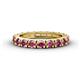 1 - Gracie 3.00 mm Round Pink Tourmaline Eternity Band 