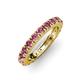 3 - Gracie 3.00 mm Round Pink Tourmaline Eternity Band 