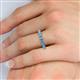 5 - Gracie 3.00 mm Round Blue Topaz Eternity Band 
