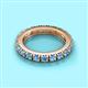 2 - Gracie 3.00 mm Round Blue Topaz Eternity Band 