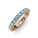 3 - Gracie 3.00 mm Round Blue Topaz Eternity Band 