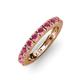 3 - Gracie 3.00 mm Round Rhodolite Garnet Eternity Band 