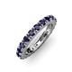 3 - Gracie 3.00 mm Round Blue Sapphire Eternity Band 