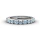1 - Gracie 3.00 mm Round Aquamarine Eternity Band 