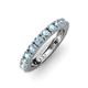 3 - Gracie 3.00 mm Round Aquamarine Eternity Band 