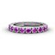 1 - Gracie 3.00 mm Round Amethyst Eternity Band 