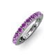 3 - Gracie 3.00 mm Round Amethyst Eternity Band 
