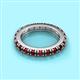 2 - Gracie 3.00 mm Round Red Garnet Eternity Band 