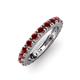 3 - Gracie 3.00 mm Round Red Garnet Eternity Band 