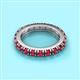 2 - Gracie 3.00 mm Round Ruby Eternity Band 