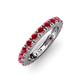 3 - Gracie 3.00 mm Round Ruby Eternity Band 