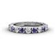 1 - Gracie 3.00 mm Round Iolite and Diamond Eternity Band 