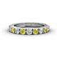1 - Gracie 3.00 mm Round Yellow Sapphire and Diamond Eternity Band 
