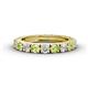 1 - Gracie 3.00 mm Round Peridot and Diamond Eternity Band 