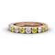 1 - Gracie 3.00 mm Round Yellow and White Diamond Eternity Band 