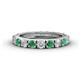 1 - Gracie 3.00 mm Round Emerald and Diamond Eternity Band 