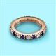 2 - Gracie 3.00 mm Round Blue Sapphire and Lab Grown Diamond Eternity Band 