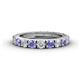 1 - Gracie 3.00 mm Round Tanzanite and Lab Grown Diamond Eternity Band 
