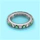 2 - Gracie 3.00 mm Round Green Garnet and Lab Grown Diamond Eternity Band 