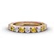 1 - Gracie 3.00 mm Round Citrine and Lab Grown Diamond Eternity Band 