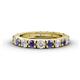 1 - Gracie 3.00 mm Round Iolite and Lab Grown Diamond Eternity Band 