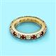 2 - Gracie 3.00 mm Round Red Garnet and Lab Grown Diamond Eternity Band 